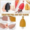 Elegant PU Leather Key Organizer Pouch - Pull Strap Key