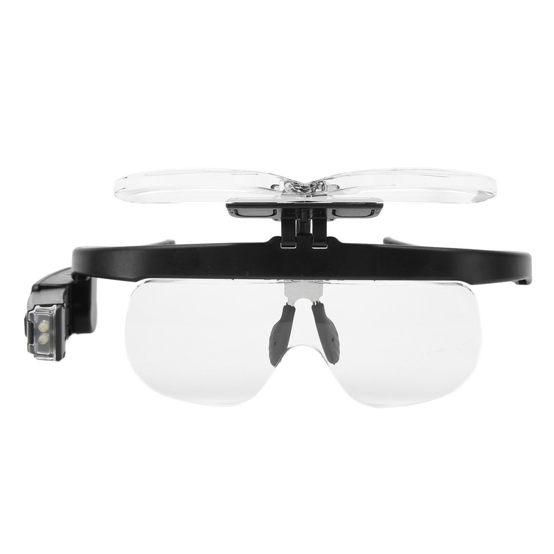Rechargeable Head Magnifying Glasses with LED Light 2 Detachable Lenses