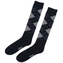Klaus KSC3 Long Socks, Argyle Socks, Thick Soles, Unisex, Equestrian Goods, Black