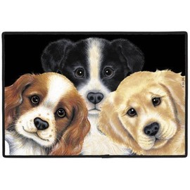 Peeping Puppies Doormat