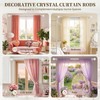 Silver Rainbow Curtain Rod Adjustable Heavy Duty Crystal Ball,18-45"