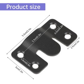 4 Pairs Interlocking Flush Mount Bracket Picture Hanging Hooks Black Stainless Steel Heavy Duty Photo Frame Hook Large Picture Hanger Buckle Furniture Connector Headboard Wall Mounting Hardware