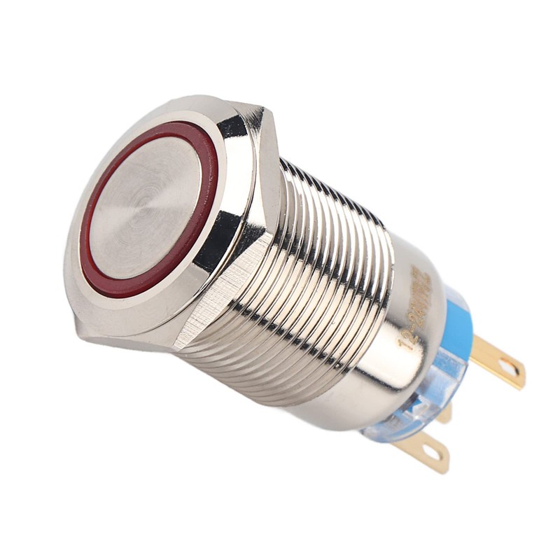 Keenso Car LED Push Button, 19 mm 12-24 V LED