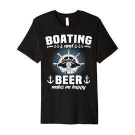 Captain Beer Boat Sailing Boat Motor Boat Premium T-Shirt