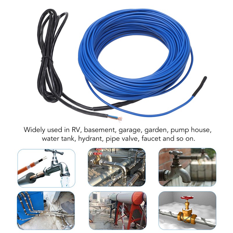 Heating Cable 20M Length 300W IP68 Waterproof Freeze Proofing Pipeline