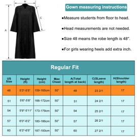 Defrsk Matte Graduation Cap and Gown 2024 Set with Tassel Honor Cord Graduation Stoles for High School College Bachelor 57