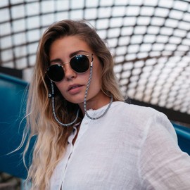 hangloo - The high-quality glasses strap for all glasses - 20 colours available, zebra