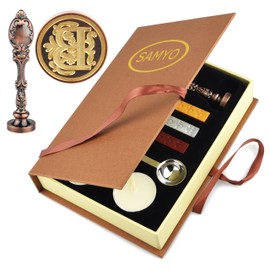 Samyo Wax Sealing Stamp Classic Old-Fashioned Antique Alphabet Initial Letter Creative Romantic Seal Stamp Maker Copper (B)