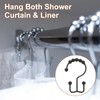 sourcing map 12Pcs Shower Curtain Hooks, Metal Double Glide Shower