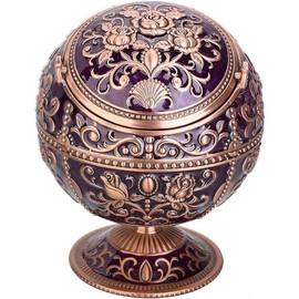 Windproof Odor Eliminator for Indoor outdoor Hand Stamped Rose Pattern with Sparkle Fancy Gift for Men Women(Dark Purple-Red Copper) Freshener Scented Scent Aroma Perfume Fragrance - Color: Jasper -Red Copper