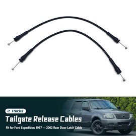 SIIMOO Tailgate Cables Fit for Expedition 4.6L 5.4L 1997-2002, Rear Door Latch Cable Replace F2UZ-15264A65-B F2UZ15264A65B, Pack of 2
