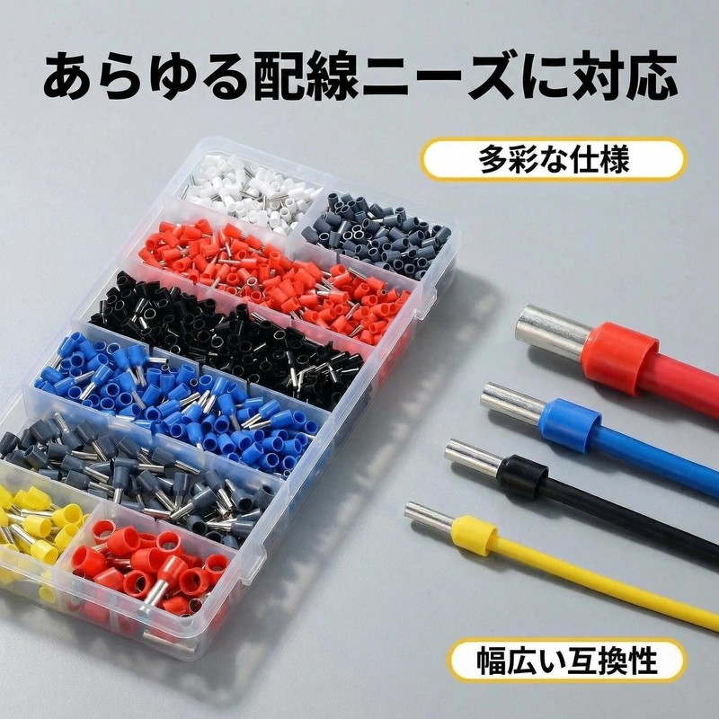 FODDOM Ferrule Terminals with Collar, Insulated Cover, Dedicated Rod, Insulated
