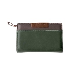 Captain Stag Middle Wallet, Folding Wallet, Large Capacity, Tricolor, Outdoor, Men's, Women's, Unisex, green, One size