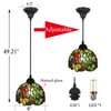 UYYTBPA Pendant Lights, Tiffany Grape Style Stained Glass Hanging lamp,