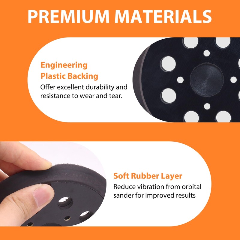 5-Inch Sander Replacement Pad, Universal Hook and Loop Orbital Sander