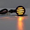 Pair Motorcycle Turn Signal Light with Grill Cover 3 Wires