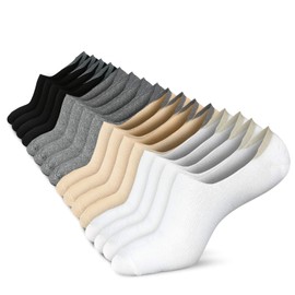 Wernies - Calcetines bajos antideslizantes para mujer, línea plana para barco, 4/8 pares, 8 pares, 4 colores (2 pares por cada color), 5-8