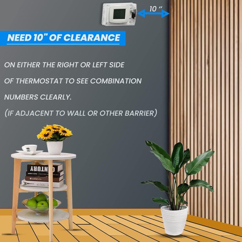 Thermostat guard with keyed air conditioning thermostat lock box acrylic
