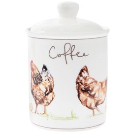 The Leonardo Collection Country Life Chickens Coffee Storage Cannister Caddy