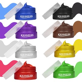 Cera Para Pintar Cabello Colores Diferentes No Permanente Kalaxuan Peinar Calidad Hair Wax Color Temporal Desechable Crema de Tinte (VERDE)