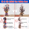 4th of July Artificial Tree Tabletop Decor Patriotic Tree Red