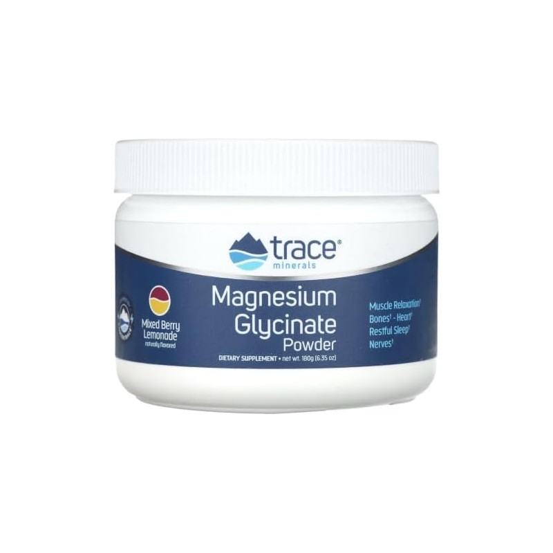 Trace Minerals- Polvo de glicinato de magnesio 120 mg Mezcla