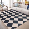 Aukib Checkered Area Rug 5x7 Black Washable Living Rugs Non-Slip