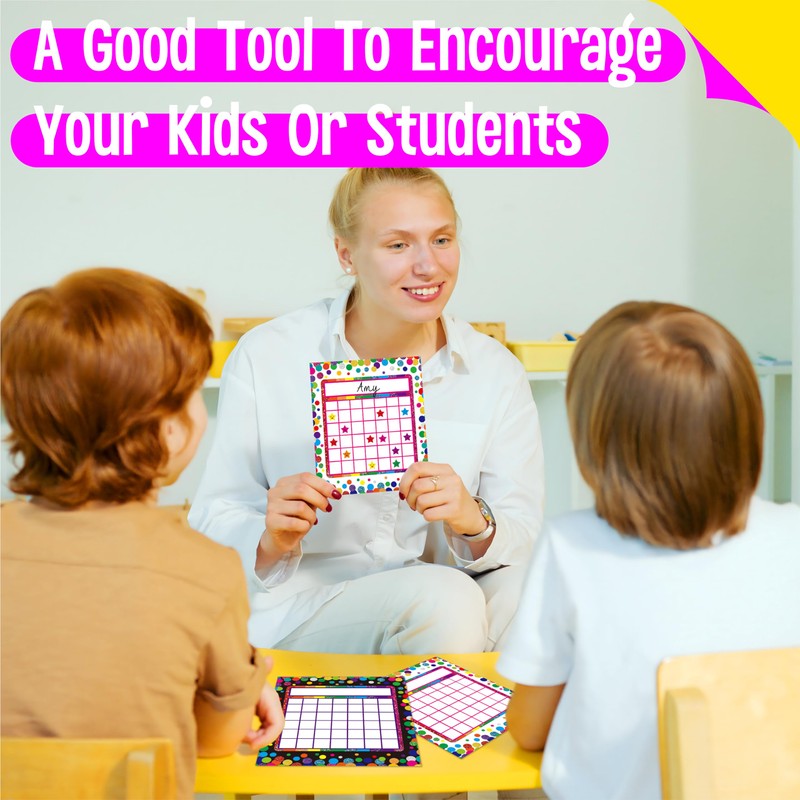 90 Pack Classroom Incentive Chart, 2 Colorful Designs with 2640