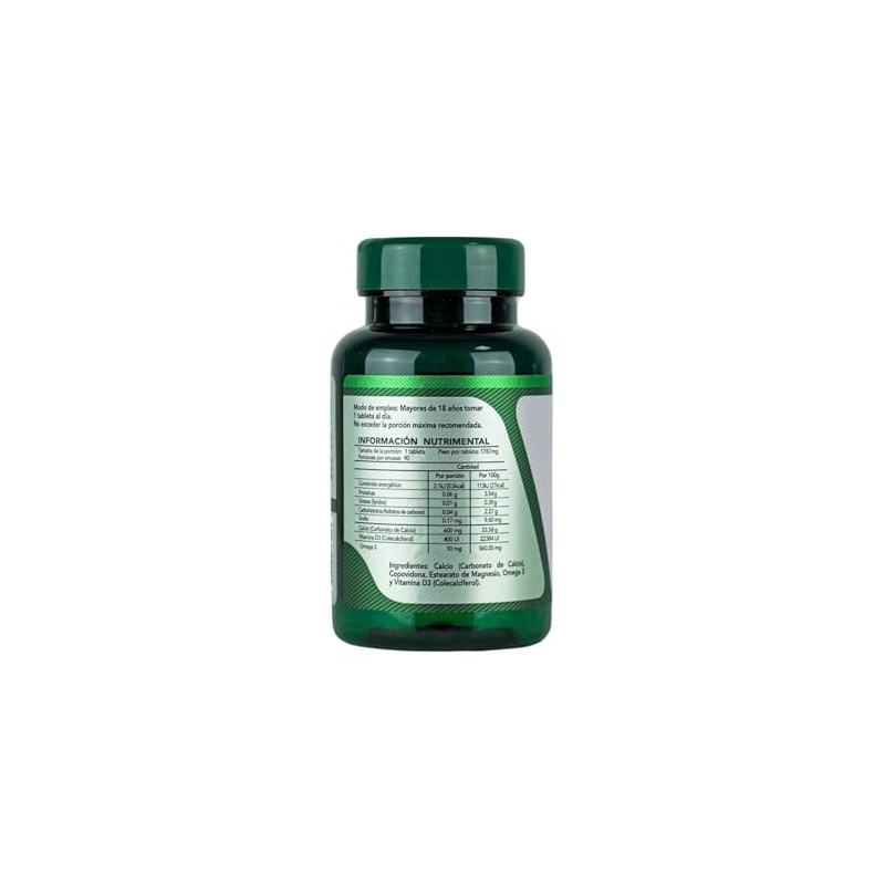 Calcio Max 600 Triple Fuerza con Vitamina D3 y Omega