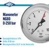 'Pressure Gauge 0 New Genuine Rear High Pressure 250bar, G1/4