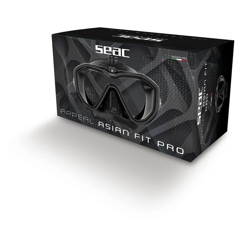 Seac Appeal Pro, Italien hergestellte Einglas-Tauchmaske mit universeller Action-Cam-Halterung