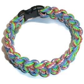 RedVex Paracord Bracelet - Cobra Style - Choose your color and size(Tye Dye-10 inch)