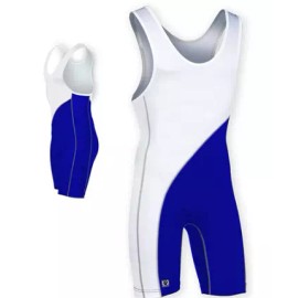Brute Buckeye Wrestling Singlet - Royal Blue/White - Youth Large - 65-80 lbs