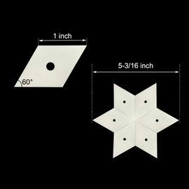 Yosine 300pcs 1 Inch Diamond 60 Degrees Paper Piecing Paper for quilting DIY sewing crafts,6 Point Diamond Paper Piecing Templates