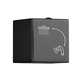 Heyalan Shower Diverter Knob 2 functions Shower Water Flow Converter Square Matte Black