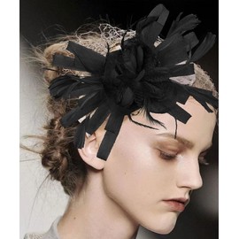 EOMECUIGAO Kentucky Derby Hats, Fascinators for Women High Tea Headwear Flower Fascinator Hats (Black)
