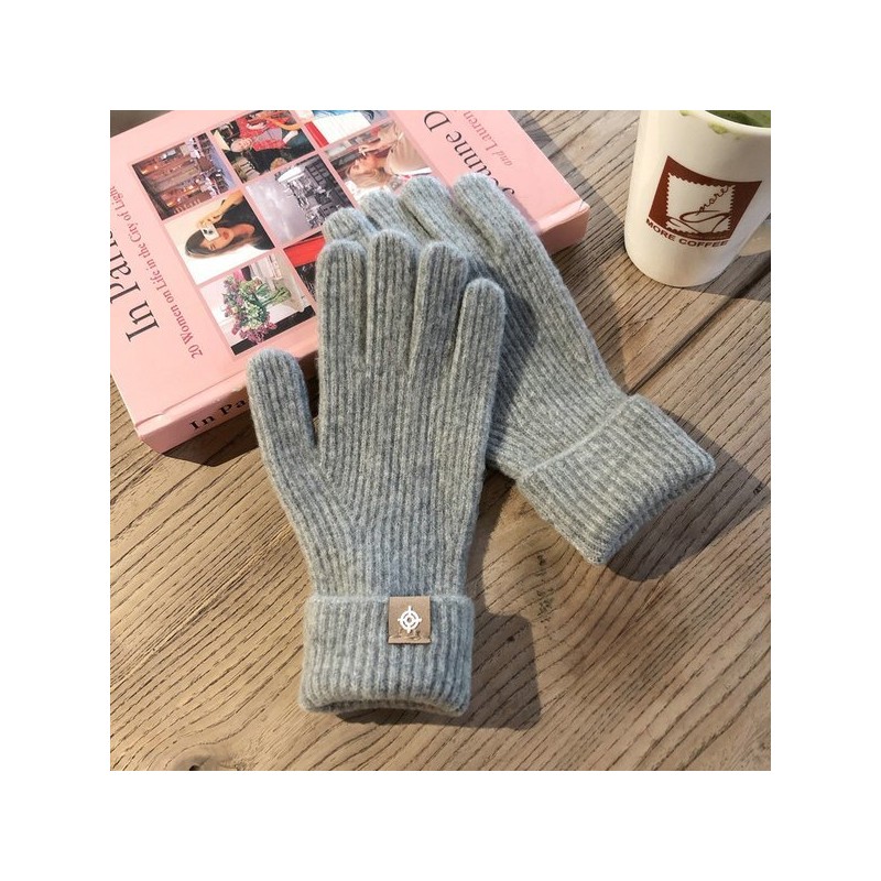 Lala 퓨어 울 핑거 니트 장갑(LALAW004) Pure Wool Finger Knit