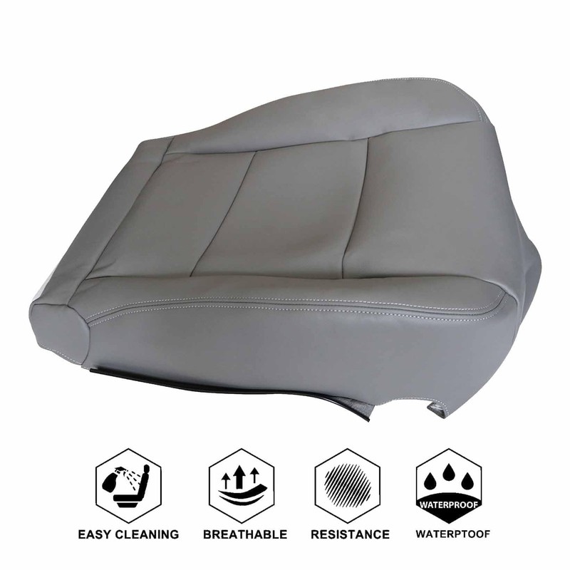 NLQR Front Driver Side Bottom Replacement Microfiber Leather Seat Cover