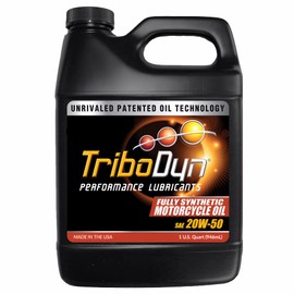 TriboDyn Full Synthetic SAE 20W50 Motorcycle Engine Oil (1 Quart, 20W-50)