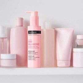 Neutrogena Cleanser, Skin Balancing milky cleanser With 2% Polyhydroxy Acid (Pha), Moisturizing Face Wash for Dry & Sensitive Skin, 186mL