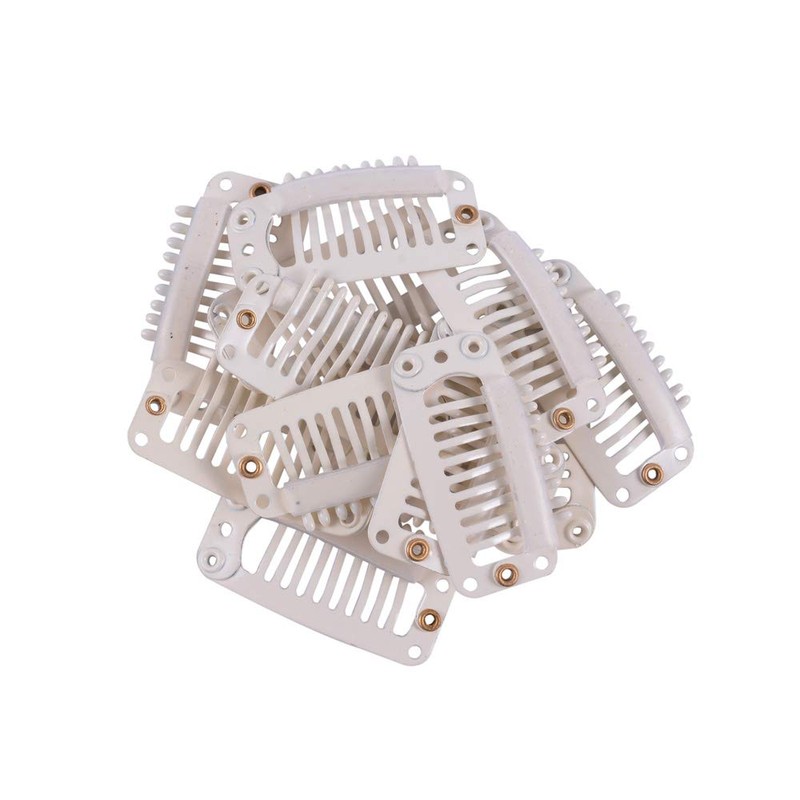 Wig Clips with Rubber Snap Clips Hairpieces 9-Tooth Wig Combs