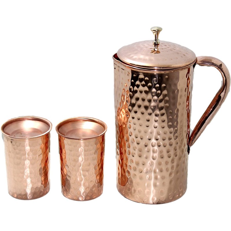 PARIJAT HANDICRAFT Pure copper pitcher drinkware accessories copper jug, tumbler