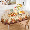HSOWKDN Oval Halloween Tablecloth 60×84 Inch, Halloween Orange Tablecloths Halloween