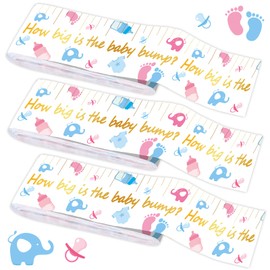 gisgfim 150ft Baby Shower Games Belly Measuring Tape for Baby Shower Gender Reveal Tummy Measure Baby Bump Tape Supplies Measure Tape Game Party Favors for How Big Is Mommys Belly Game(Colorful)