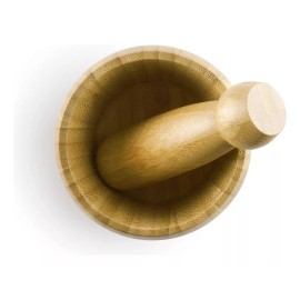 Ibili Mortero O Molcajete De Bambu 10 X 11 Cm Marca Ibili