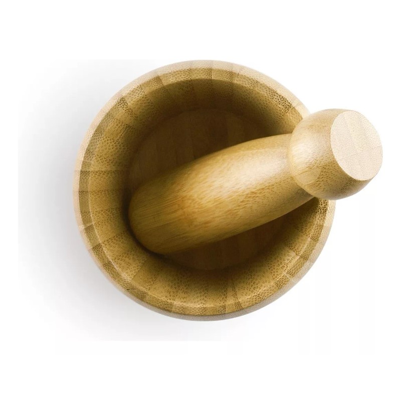 Ibili Mortero O Molcajete De Bambu 10 X 11 Cm