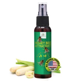 Donaldson Farms Honey Bee Attractant Spray - Lemon Grass Oil Formula for Thriving Bee Colonies Enhance Natural Beekeeping Experience, 2oz
