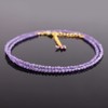 Sunshinegems Natural Amethyst Gemstone Full Faceted Beads Crystals Dainty Necklace