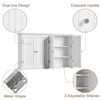 Laundry Cabinet with 4 Doors and Adjustable Shelves