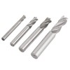 4pcs 4 Flutes HSS Roughing End Mill CNC Router Spiral